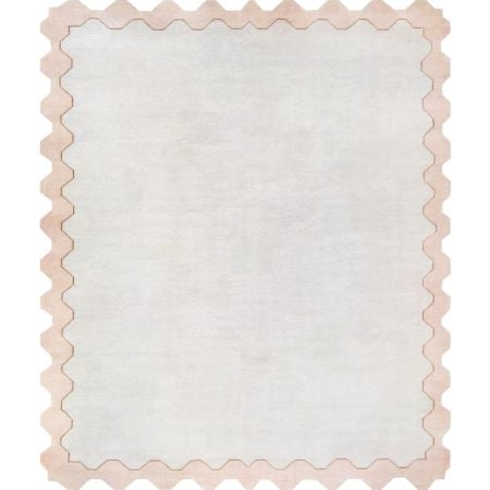 Handknotted Wool Burgundy Ivory Rug